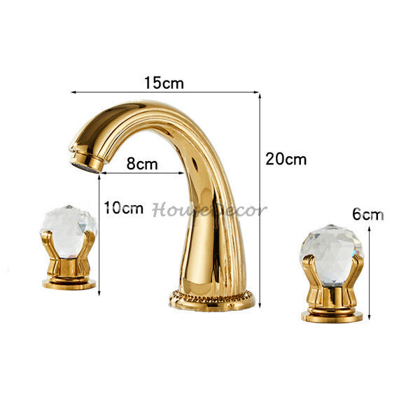 Modern bathroom basin mixer tap 3 hole installation additional view