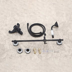 Black Brass bath shower mixer tap wall mounted design additional view