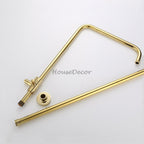 Gold Brass bath shower mixer tap wall mounted design additional view