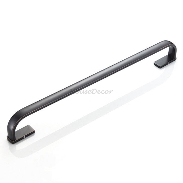 Black Brass towel rack wall mounted design detail view