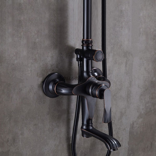 Black bath shower mixer tap detailed product view additional view