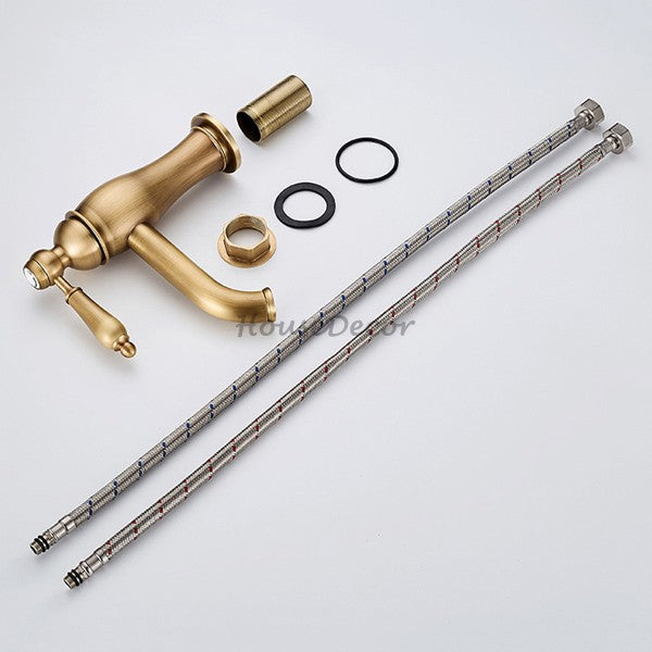Antique Brass bath shower mixer tap single lever control additional view