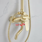 Brushed Gold bath shower mixer tap handheld shower set additional view