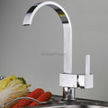 Modern kitchen sink mixer tap swivel spout main view
