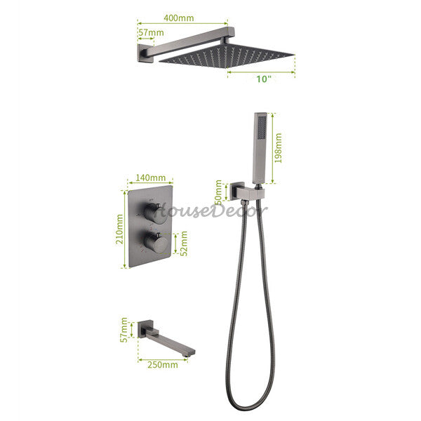 Modern bath shower mixer tap thermostatic control additional view