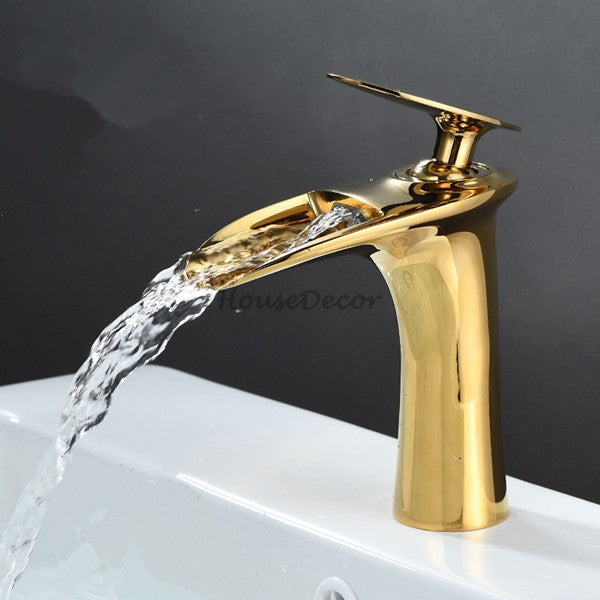Modern bath shower mixer tap waterfall spout additional view