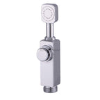 Chrome shower head swivel spout main view