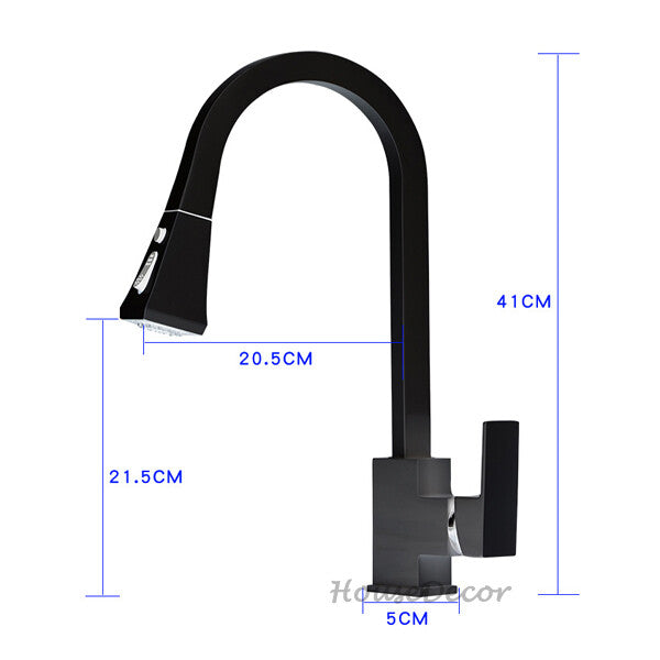 Modern kitchen sink mixer tap pull out spray additional view