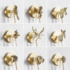 Brass robe hook wall mounted design main view