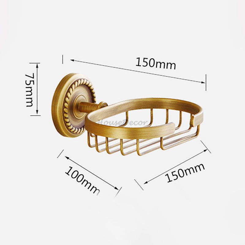 Antique Brass toilet paper holder detailed product view additional view