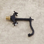 Black Brass faucet swivel spout detail view