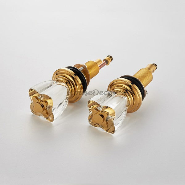 Gold bath shower mixer tap 3 hole installation additional view