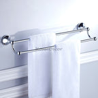 Chrome towel rack wall mounted design detail view