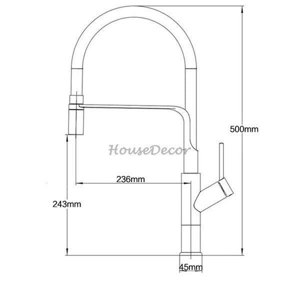 Modern kitchen sink mixer tap swivel spout additional view