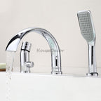 Modern bath shower mixer tap waterfall spout main view