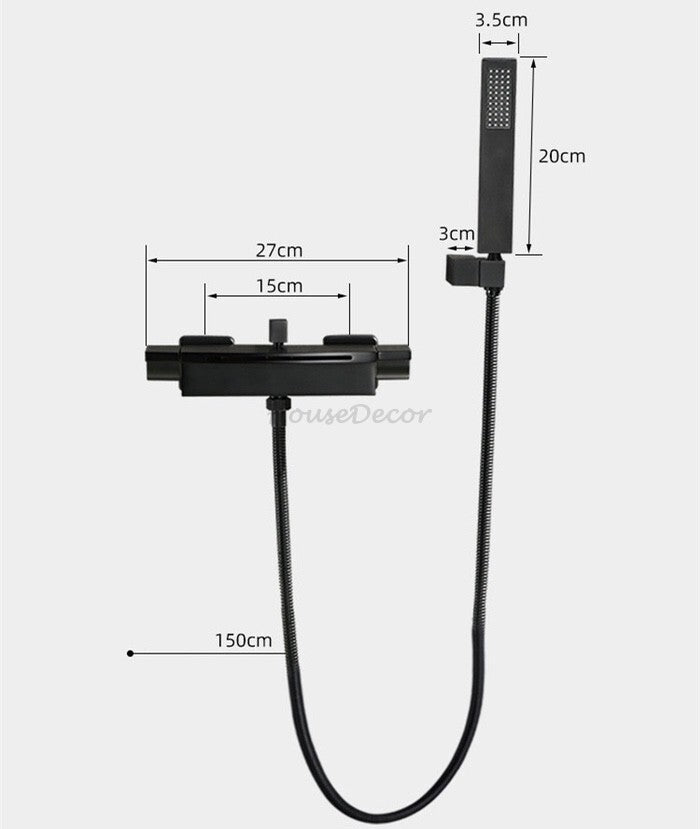 Modern bath shower mixer tap waterfall spout additional view