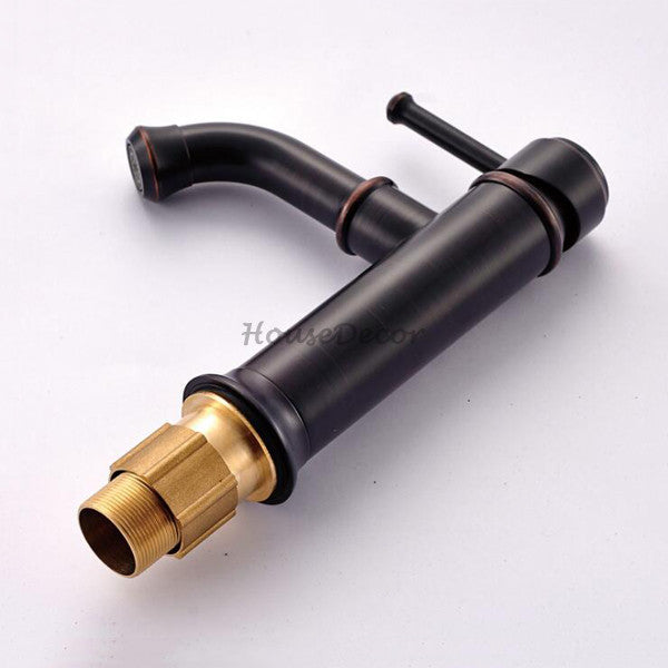 Black bath shower mixer tap single lever control detail view