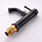Black bath shower mixer tap single lever control detail view