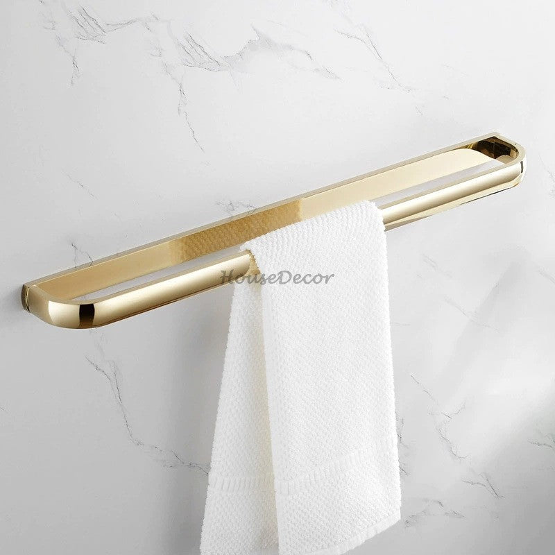 Gold toilet brush holder detailed product view additional view