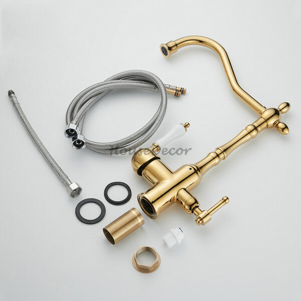 Modern kitchen sink mixer tap swivel spout additional view