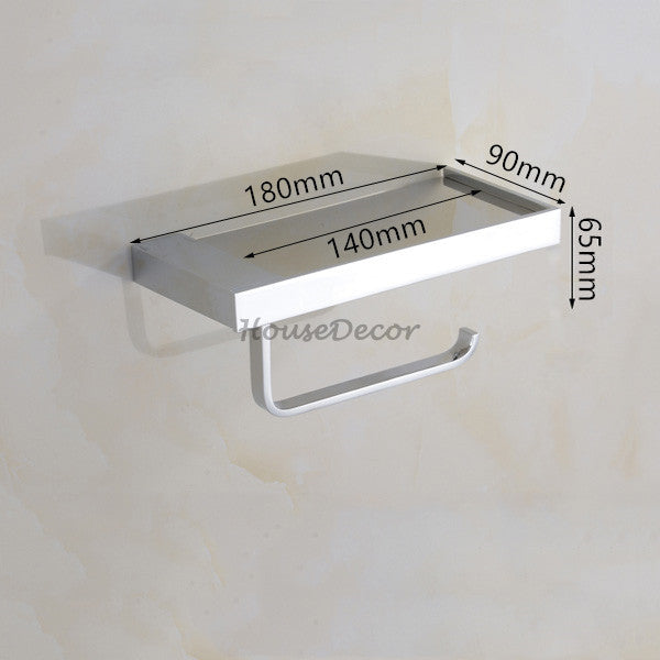 Brass toilet paper holder wall mounted design detail view