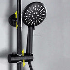 Black bath shower mixer tap handheld shower set additional view