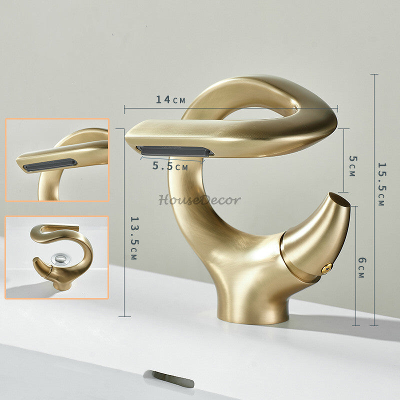 Modern bath shower mixer tap waterfall spout additional view