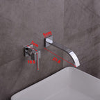 Modern bath shower mixer tap waterfall spout detail view