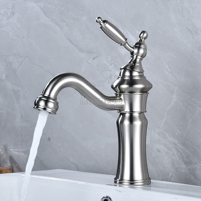Modern Brass bath shower mixer tap single lever control detail view