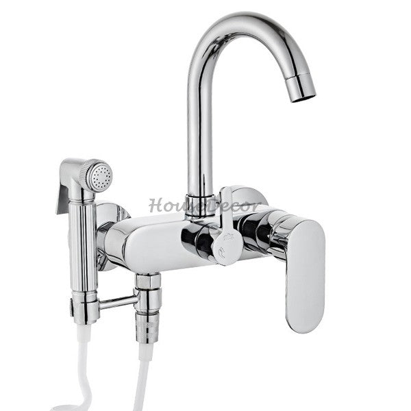 Modern bath shower mixer tap swivel spout main view