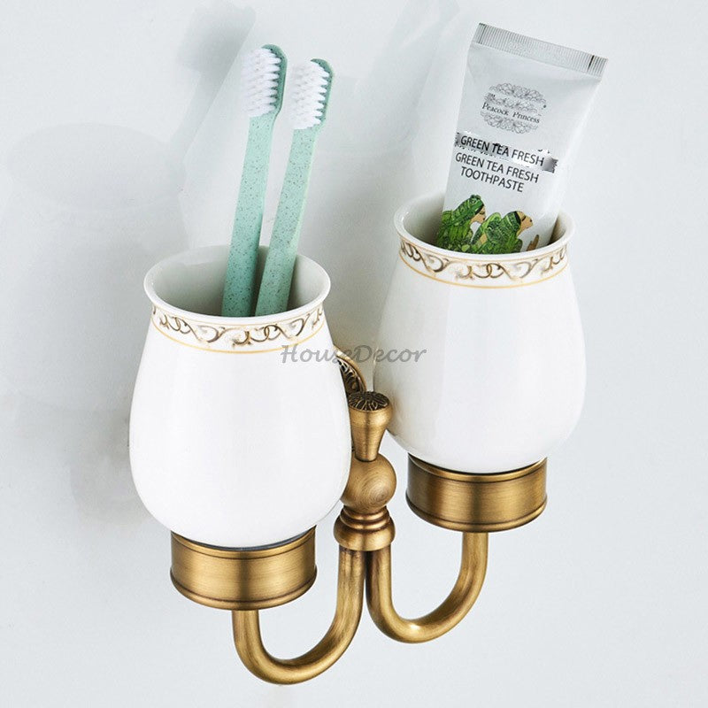 Antique Brass towel rack detailed product view additional view
