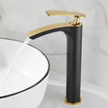 Modern bath shower mixer tap waterfall spout detail view