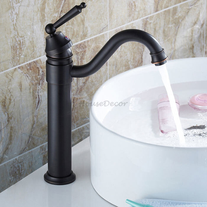Black Brass bath shower mixer tap swivel spout main view