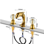Modern bath shower mixer tap dual handle control additional view