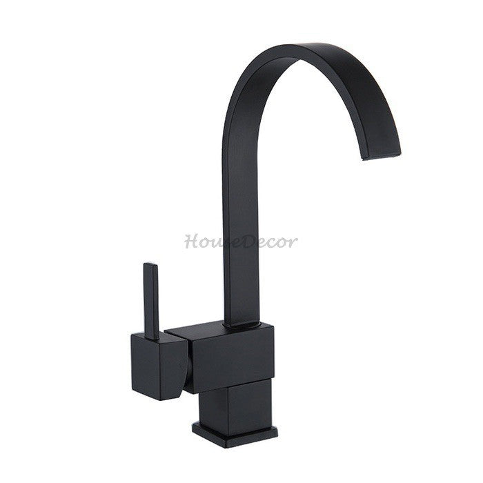 Modern kitchen sink mixer tap deck mounted design detail view