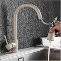 Modern bath shower mixer tap pull out spray main view
