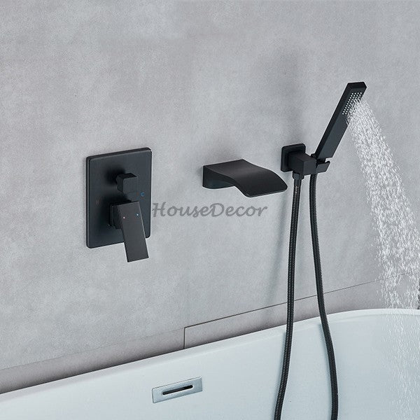 Modern bath shower mixer tap waterfall spout additional view