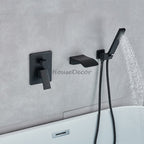 Modern bath shower mixer tap waterfall spout additional view