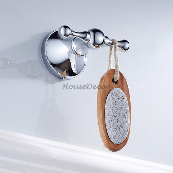 Chrome Brass robe hook detailed product view detail view