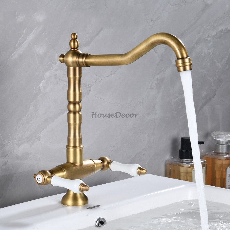 Modern Ceramic bath shower mixer tap swivel spout detail view