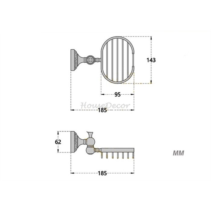 Brass home product wall mounted design additional view