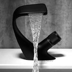 Modern bathroom basin mixer tap waterfall spout additional view
