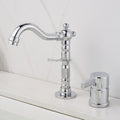 Gold bath shower mixer tap deck mounted design detail view