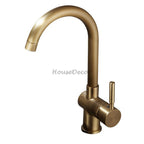 Antique Brass bath shower mixer tap swivel spout main view