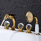 Gold bath shower mixer tap detailed product view detail view