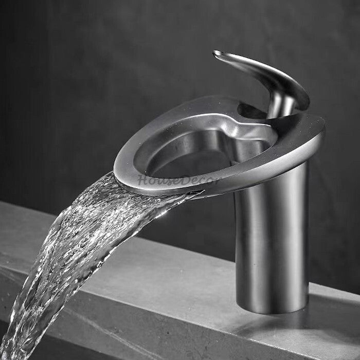 Modern bath shower mixer tap waterfall spout additional view
