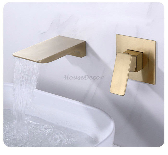 Matte Black bathroom basin mixer tap waterfall spout additional view