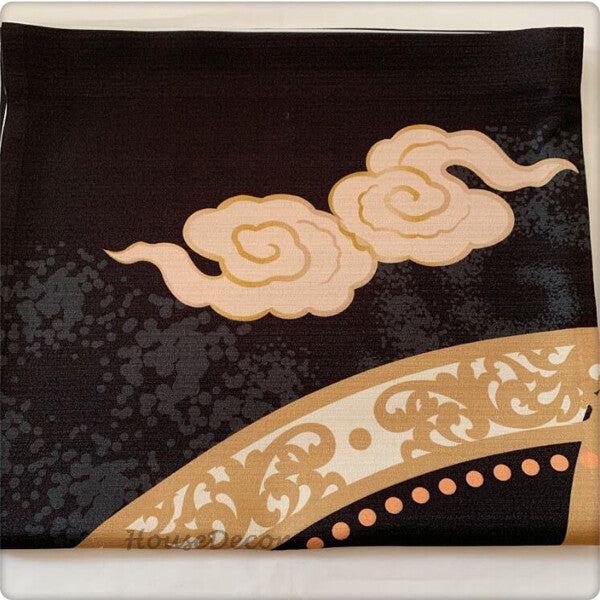 Modern Fabric doorway curtain detailed product view detail view