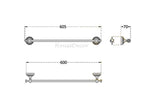 Brass towel rack detailed product view additional view