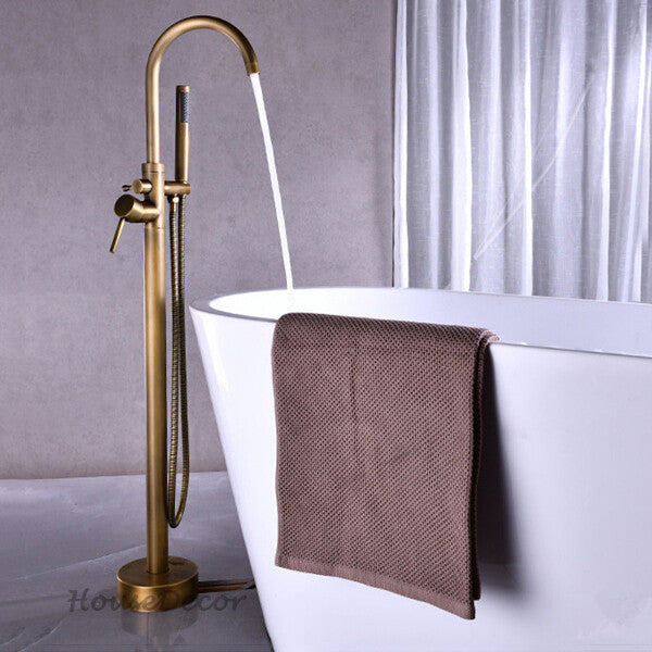 Modern bath shower mixer tap handheld shower set detail view